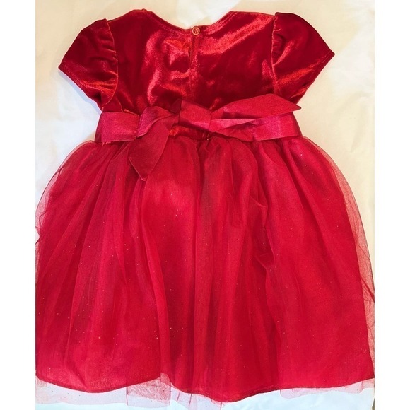 NWOT George red velvet and layered tulle formal lined dress in toddler size 4T - Picture 2 of 8